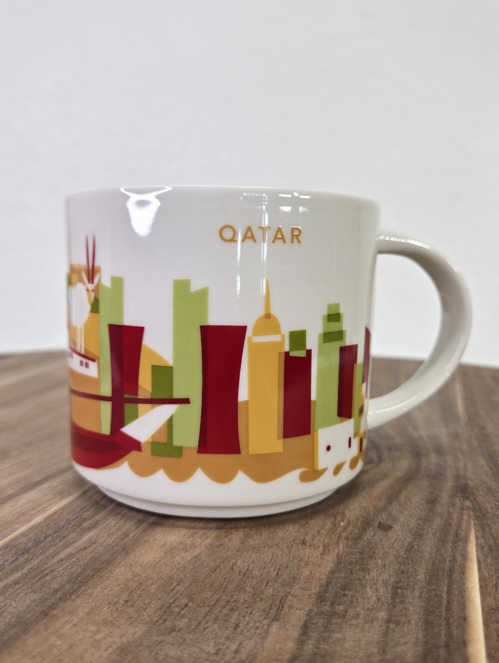 Qatar Starbucks coffee Cup Mug 14oz You Are Here Collection YAH NEW NO BOX